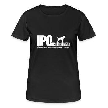 géant IPO - T-shirt respirant Femme - noir - Devant - AI Model Female 172 light (172cm)