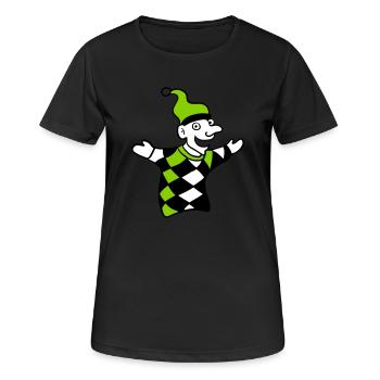 kasperle - Kasperletheater - 3 - Frauen T-Shirt atmungsaktiv - Schwarz - Vorne - AI Model Female 172 light (172cm)