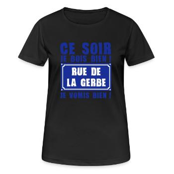addieren Alter im Alter von Holz Kranz Straße - Frauen T-Shirt atmungsaktiv - Schwarz - Vorne - AI Model Female 172 light (172cm)