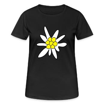 Edelweiss, ghosteweed - Women's Breathable T-Shirt - black - Front - AI Model Female 172 light (172cm)