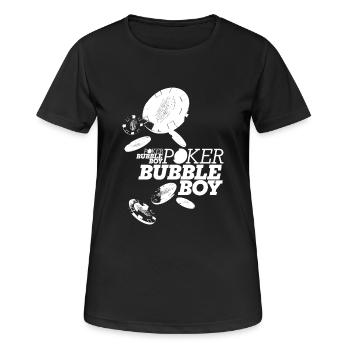 Poker - Bubble Boy (blanc) - T-shirt respirant Femme - noir - Devant - AI Model Female 172 light (172cm)
