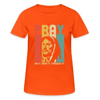 Proverbes chrétiens - T-shirt respirant Femme - orange néon - Devant - AI Model Female 172 dark (172cm)