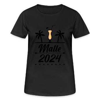 MALLE 2024 - Women's Breathable T-Shirt - black - Front - AI Model Female 172 light (172cm)