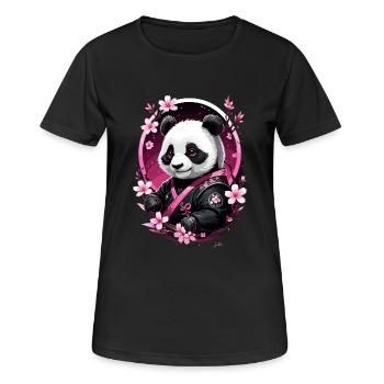 Panda japon rose asie - T-shirt respirant Femme - noir - Devant - AI Model Female 172 light (172cm)