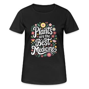 Végétarien Végétalien Végétarien Végétarien - T-shirt respirant Femme - noir - Devant - AI Model Female 172 light (172cm)
