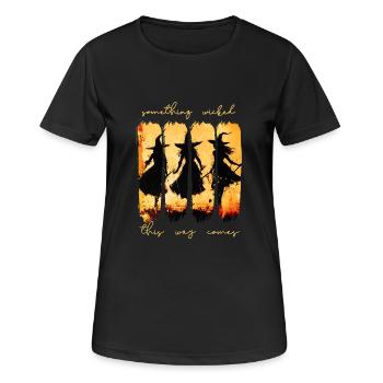 Shadow Witches – Etwas Böses - Frauen T-Shirt atmungsaktiv - Schwarz - Vorne - AI Model Female 172 light (172cm)