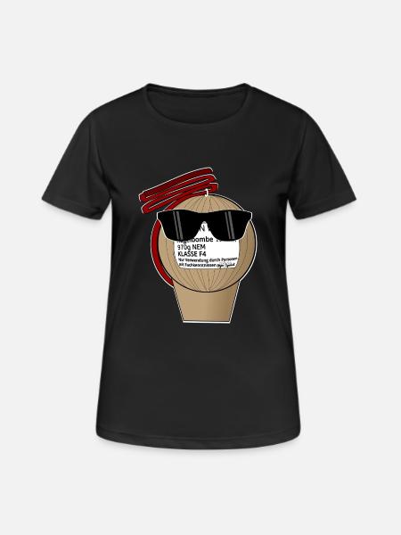 Pyro Sonnenbrille - Frauen T-Shirt atmungsaktiv - Schwarz