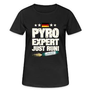 Pyro Expert - T-shirt respirant Femme - noir - Devant - AI Model Female 172 light (172cm)