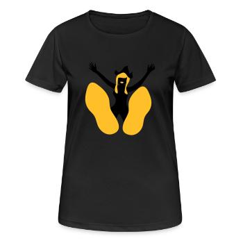 Pin Up Hollande Sabots - T-shirt respirant Femme - noir - Devant - AI Model Female 172 light (172cm)