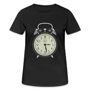 clock time clock time hourglass hourglass40 - Women's Breathable T-Shirt - black - Front - AI Model Female 172 light (172cm)