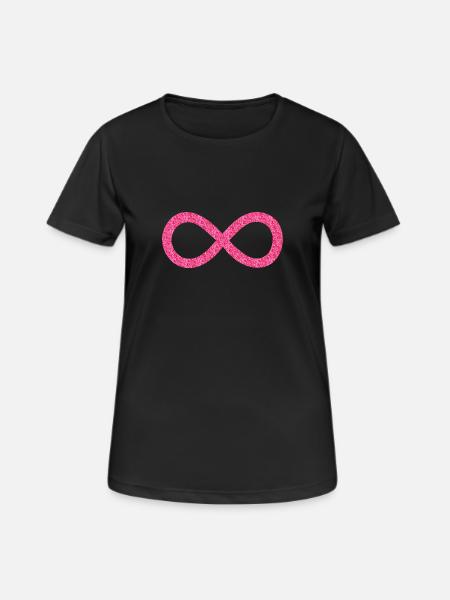 infinity glitter - Women's Breathable T-Shirt - black