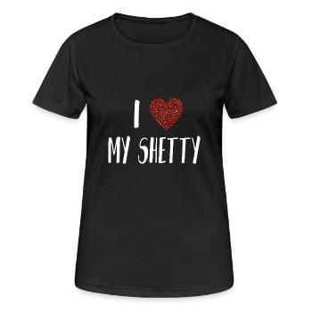 shettyschwarzes - Frauen T-Shirt atmungsaktiv - Schwarz - Vorne - AI Model Female 172 light (172cm)