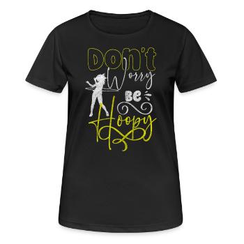 Hula Hooper Fitness Entraînement Sports matures - T-shirt respirant Femme - noir - Devant - AI Model Female 172 light (172cm)