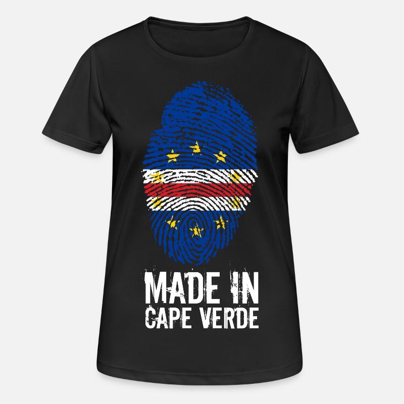 Made In Cap-Vert / Cap Vert / Cabo Verde - T-shirt respirant Femme - noir