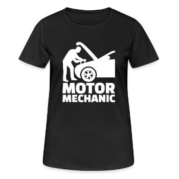 Motor mechanic - Women's Breathable T-Shirt - black - Front - AI Model Female 172 light (172cm)