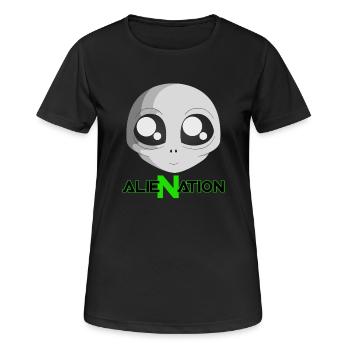 Aliénation - T-shirt respirant Femme - noir - Devant - AI Model Female 172 light (172cm)