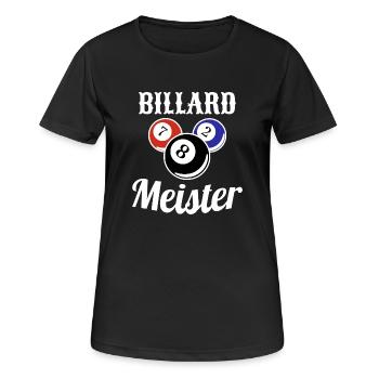 Billard Meister Kugeln Billiard - Frauen T-Shirt atmungsaktiv - Schwarz - Vorne - AI Model Female 172 light (172cm)