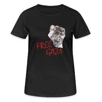 Free Gaza Free Palestine Save Freedom Palestine - Women's Breathable T-Shirt - black - Front - AI Model Female 172 light (172cm)