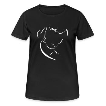 mutter baby - Frauen T-Shirt atmungsaktiv - Schwarz - Vorne - AI Model Female 172 light (172cm)