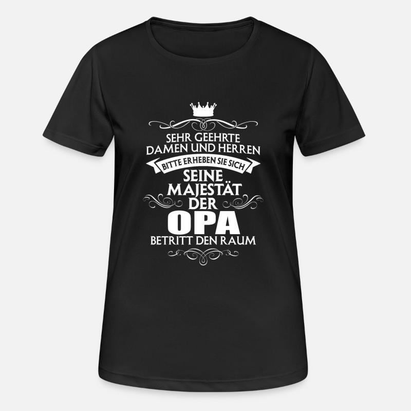 OPA - Frauen T-Shirt atmungsaktiv - Schwarz
