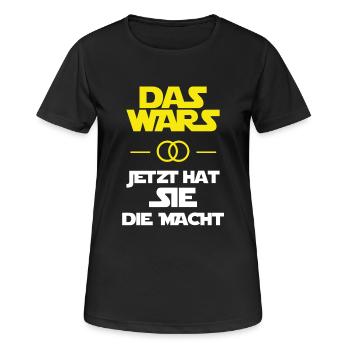 Das wars jetzt hat sie - Frauen T-Shirt atmungsaktiv - Schwarz - Vorne - AI Model Female 172 light (172cm)