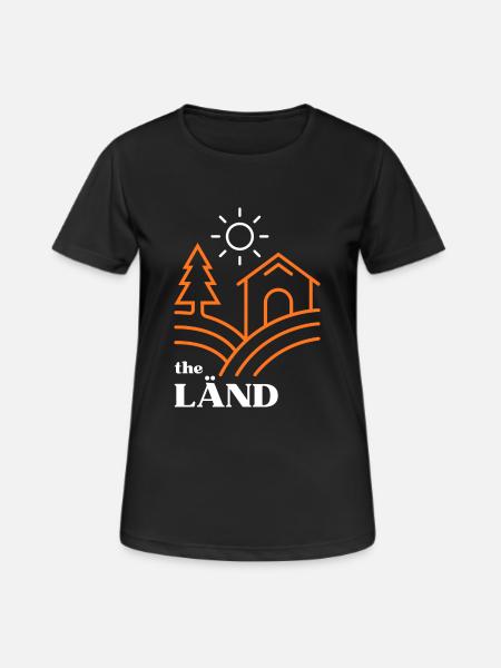 The Länd - Frauen T-Shirt atmungsaktiv - Schwarz