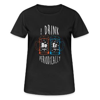 Tableau périodique - T-shirt respirant Femme - noir - Devant - AI Model Female 172 light (172cm)
