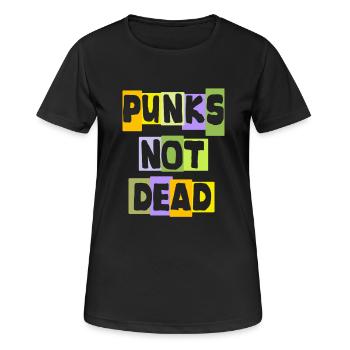 Le punk ne meurt jamais Punk Rock Musique punk Punks rétro - T-shirt respirant Femme - noir - Devant - AI Model Female 172 light (172cm)