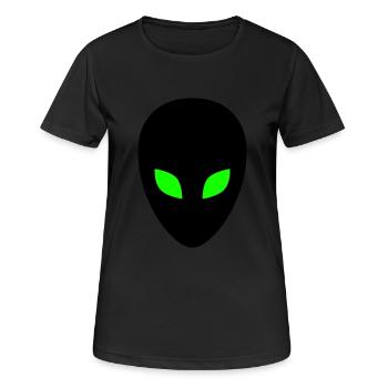 Alien - Frauen T-Shirt atmungsaktiv - Schwarz - Vorne - AI Model Female 172 light (172cm)