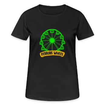 La grande roue de la chimie ! - Cadeau - T-shirt respirant Femme - noir - Devant - AI Model Female 172 light (172cm)