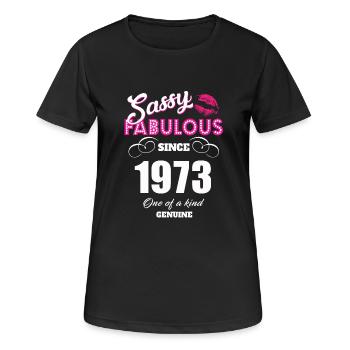 Sassy Fabulous Since 1973 - Women's Breathable T-Shirt - black - Front - AI Model Female 172 light (172cm)