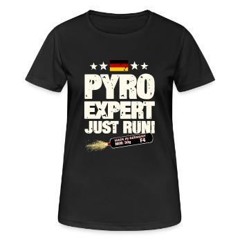Pyrotechnie - T-shirt respirant Femme - noir - Devant - AI Model Female 172 light (172cm)