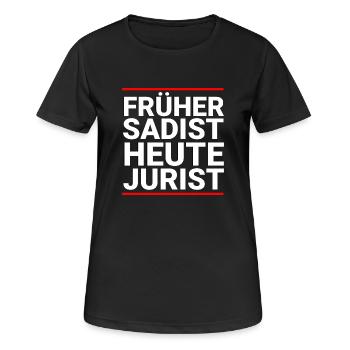 Juristen Shirt - Frauen T-Shirt atmungsaktiv - Schwarz - Vorne - AI Model Female 172 light (172cm)