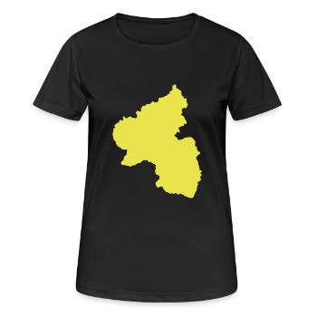 Rheinland Pfalz - Frauen T-Shirt atmungsaktiv - Schwarz - Vorne - AI Model Female 172 light (172cm)