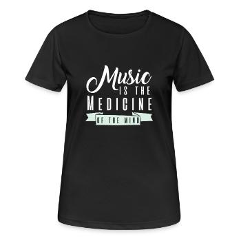 Bonne musique - T-shirt respirant Femme - noir - Devant - AI Model Female 172 light (172cm)