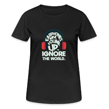 Bonne musique - T-shirt respirant Femme - noir - Devant - AI Model Female 172 light (172cm)