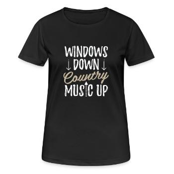T-shirt de musique - T-shirt respirant Femme - noir - Devant - AI Model Female 172 light (172cm)