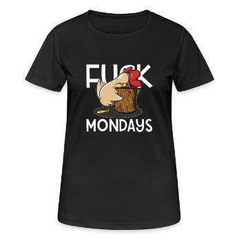 Fuck Mondays - Women's Breathable T-Shirt - black - Front - AI Model Female 172 light (172cm)