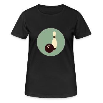 STRIKE -Bowling Star - Women's Breathable T-Shirt - black - Front - AI Model Female 172 light (172cm)