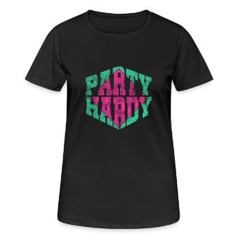 Party hardy - Frauen T-Shirt atmungsaktiv - Schwarz - Vorne - AI Model Female 172 light (172cm)