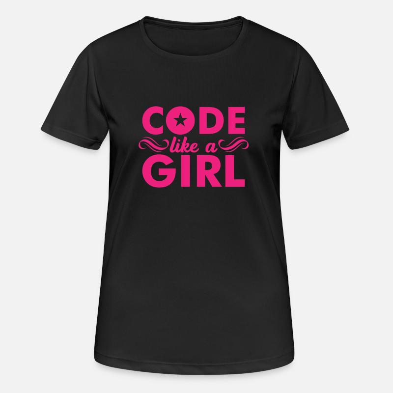 CODE like a GIRL - Women's Breathable T-Shirt - black