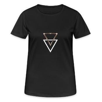 Triangles Scandinavian in Leopard optics - Women's Breathable T-Shirt - black - Front - AI Model Female 172 light (172cm)