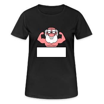 shield text write frame old grandpa grandfather ho - Women's Breathable T-Shirt - black - Front - AI Model Female 172 light (172cm)