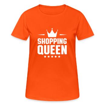 Shopping Queen - Frauen T-Shirt atmungsaktiv - Neonorange - Vorne - AI Model Female 172 dark (172cm)