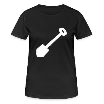 Aide d'une pelle pour les enfants - T-shirt respirant Femme - noir - Devant - AI Model Female 172 light (172cm)
