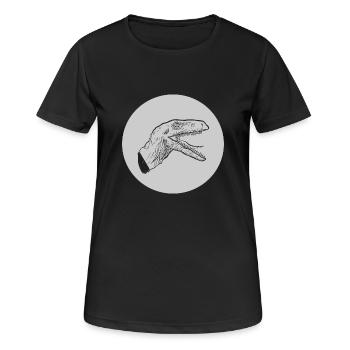 Dinosaure dinosaure raptor dinosaure - T-shirt respirant Femme - noir - Devant - AI Model Female 172 light (172cm)