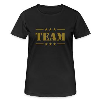 Team - T-shirt respirant Femme - noir - Devant - AI Model Female 172 light (172cm)