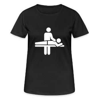 Physiothérapeute - T-shirt respirant Femme - noir - Devant - AI Model Female 172 light (172cm)