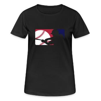 Baseball Player Sign - Frauen T-Shirt atmungsaktiv - Schwarz - Vorne - AI Model Female 172 light (172cm)