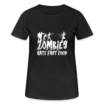 Zombies Zombie Fast Food lusitg - Women's Breathable T-Shirt - black - Front - AI Model Female 172 light (172cm)